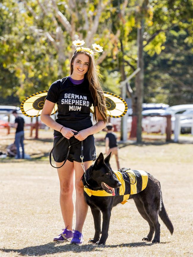 Lauren Buchsath with Xora at Paws at the Park held at Mudgeeraba showground on Sunday. Picture: Jerad Williams