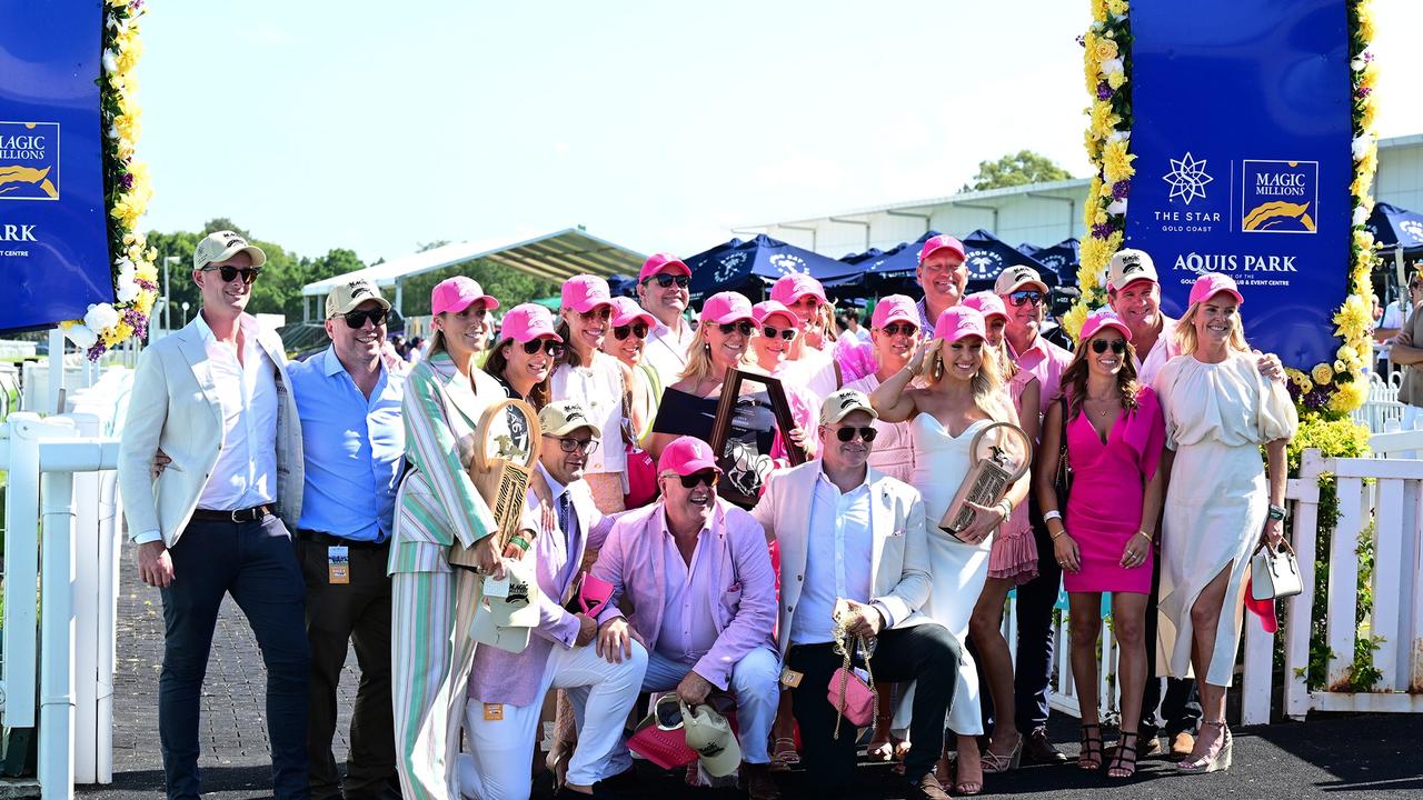 Skirt The Law wins the rich Magic Millions 2YO Classic for trainer Tony Gollan and jockey Ryan Maloney. Picture: Grant Peters - Trackside Photography