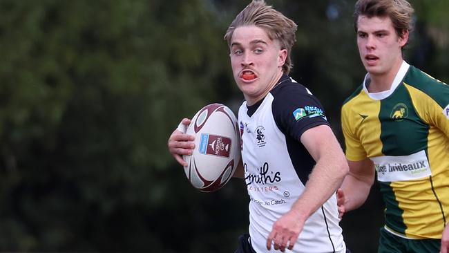 Souths Magpies vs West Bull Dogs, Cults One Club Rugby, Annerley. Picture: Liam Kidston