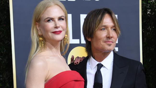 Australia’s golden couple Nicole Kidman and Keith Urban. Picture: Valerie Macon/AFP