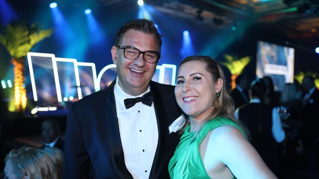 Mark Kilroy and Claire Kilroy at the Gold Coast Business Excellence Awards 2024 Gala for Gold Coast at Large. Picture, Portia Large.