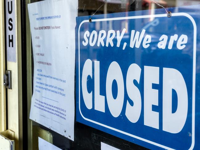 MELBOURNE, AUSTRALIA - NewsWire Photos September 20, 2021:  Closed signs on the doors of retail businesses in Kilmore in the Mitchell Shire in Victoria as it enters a 7 day lockdown as part of Victorias COVID restrictions.,Picture: NCA NewsWire / David Geraghty