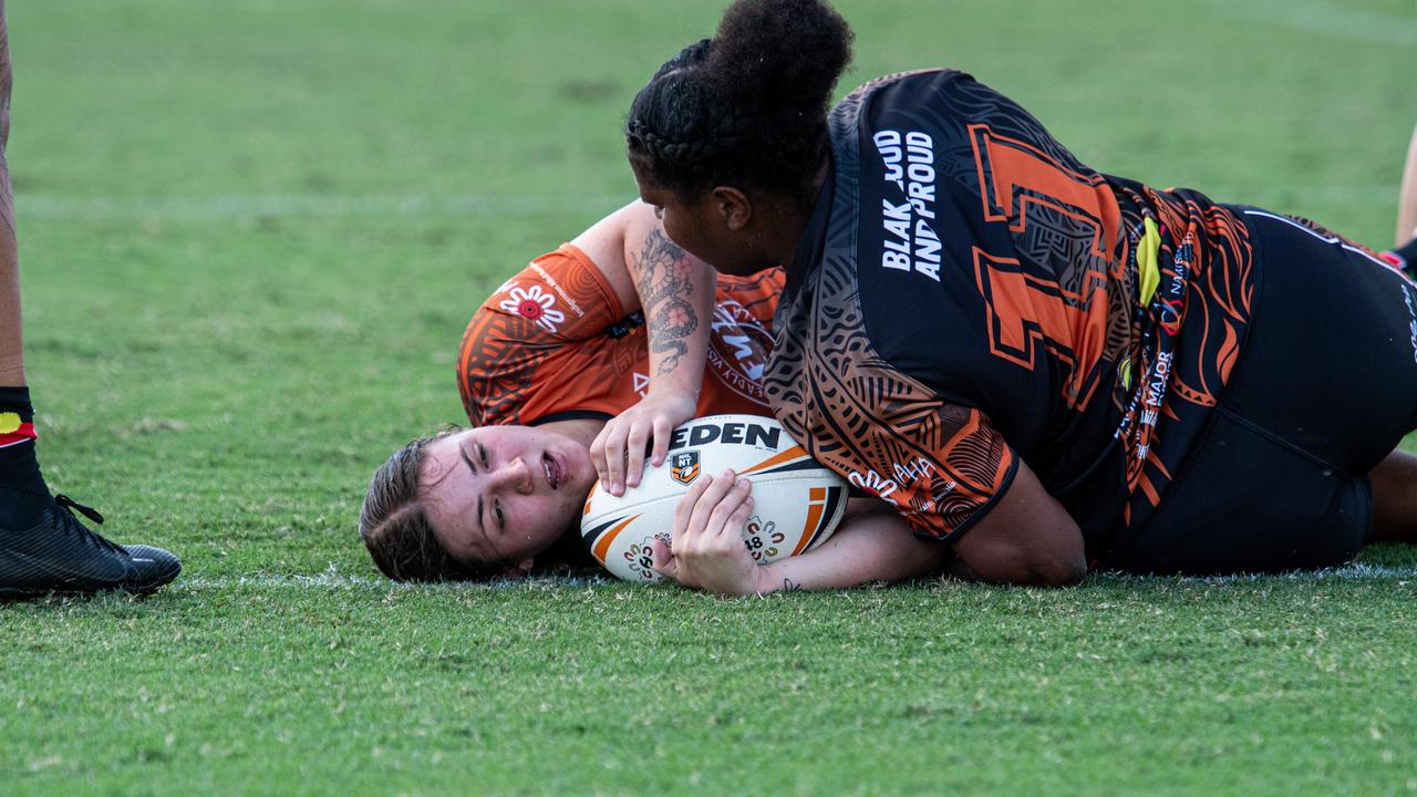 Tiana Storey at the at the 2024 Deadly Cup Carnival between the Indigenous All Stars and Territory All Stars. Picture: Pema Tamang Pakhrin