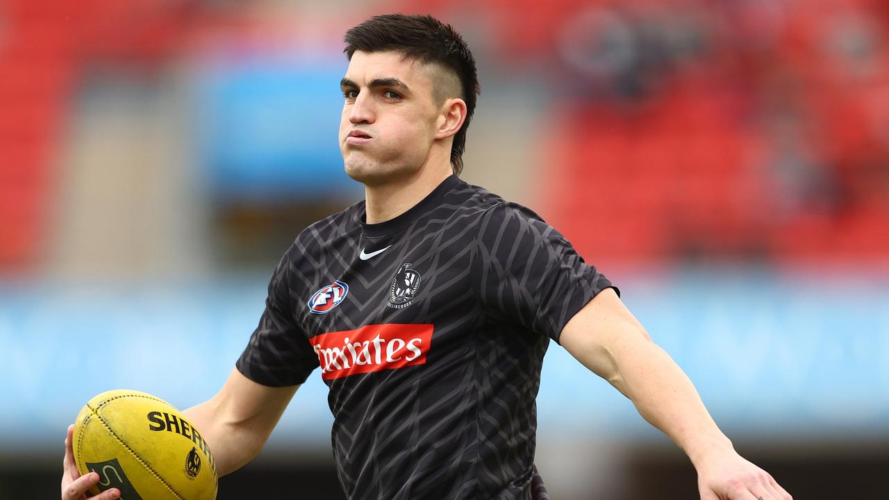 A knock to his knee in the win over the Suns has forced Brayden Maynard out of Friday night’s clash against the Bulldogs. Picture: Chris Hyde / Getty Images