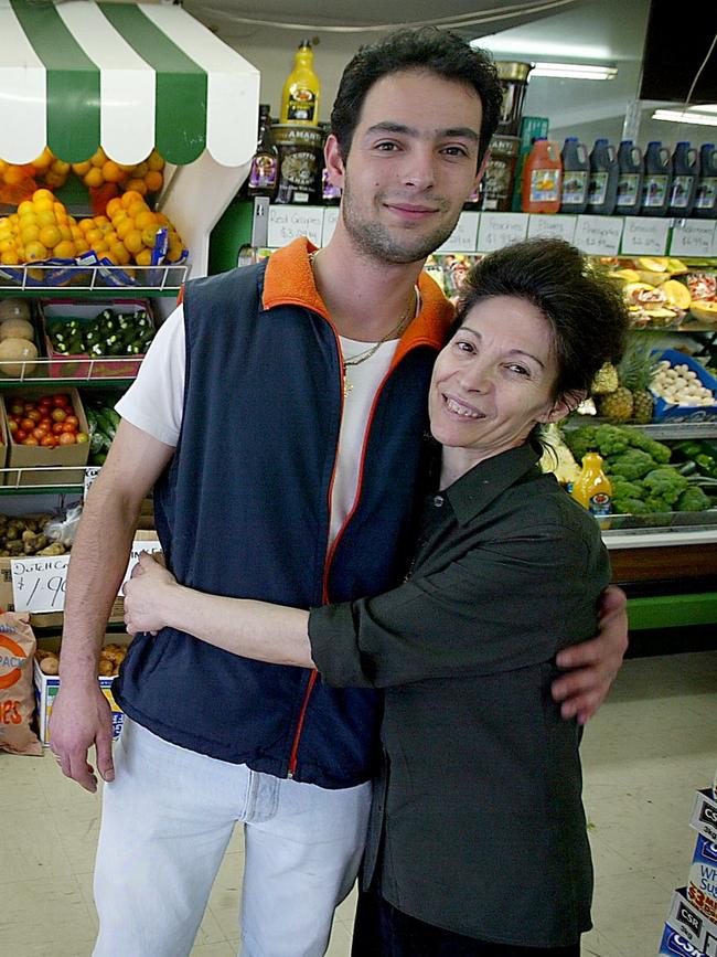 Michael Delios with his mother Voula Delios in 2003