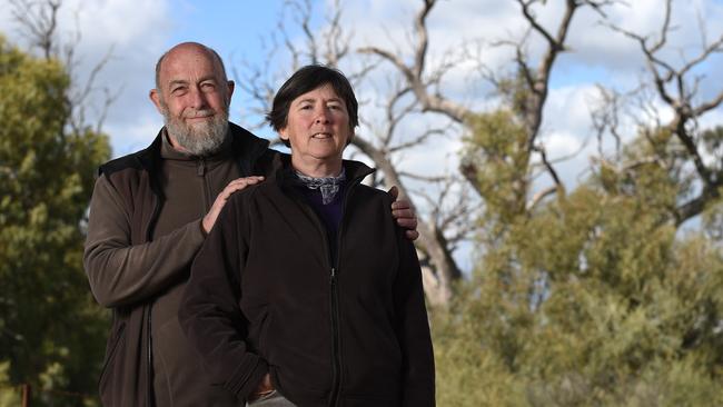 Gary and Bronwyn Lucas who run the Quorn Caravan Park. Picture: Naomi Jellicoe