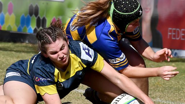 Club rugby union women's game between Easts v Bond Uni. Saturday June 18, 2022. Picture, John Gass