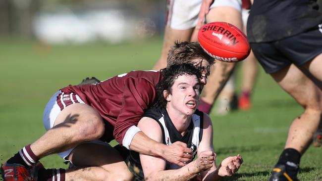 Ben Adams in action for the Blacks. Picture: Dean Martin