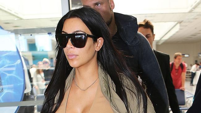 Kim Kardashian arrives at Nice Airport