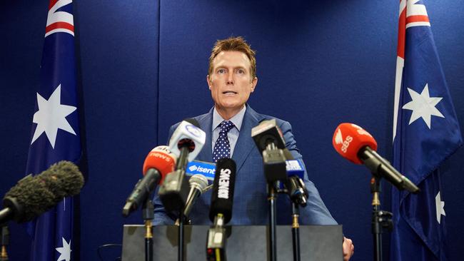 Attorney-General Christian Porter will resume duties on March 31 after taking almost a month off. Picture: AFP