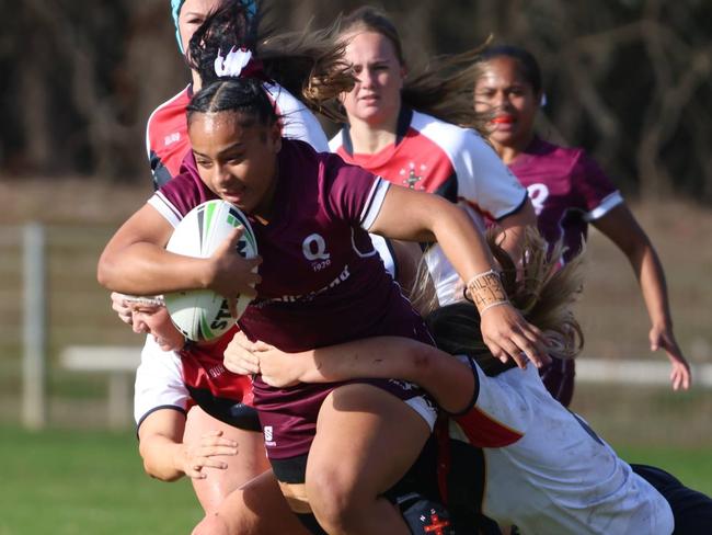 Queensland captain Evelyn Roberts during the ASSRL Under-16 National Championships in Port Macquarie. Picture: Heather Murry/ASSRL
