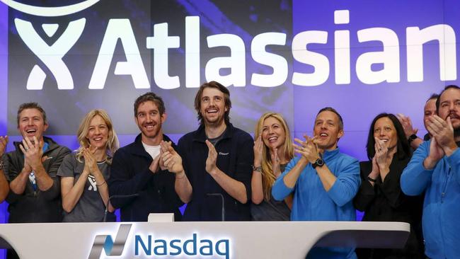 Atlassian begins trading on the Nasdaq. Pic: Reuters