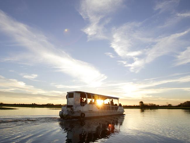 3. SEE THE SUN RISE ON YELLOW WATER BILLABONG A visit to Kakadu must include a Yellow Water Cruise. While crocodiles are always the most prized sighting – and you’re likely to see many of the prehistoric creatures on your cruise – the bird life is equally awe-inspiring. There are some 260 varieties to spot, from majestic eagles through to the remarkable comb-crested jacana, better known as the ‘Jesus bird’ because of the illusion created as it seemingly walks on water. The Cruise guides provide expert commentary, with an indigenous narrative of the heritage, culture, flora and fauna of the wetlands. Cruises operate throughout the year, with sunrise and sunset cruises the most popular. Picture: Kakadu Tourism