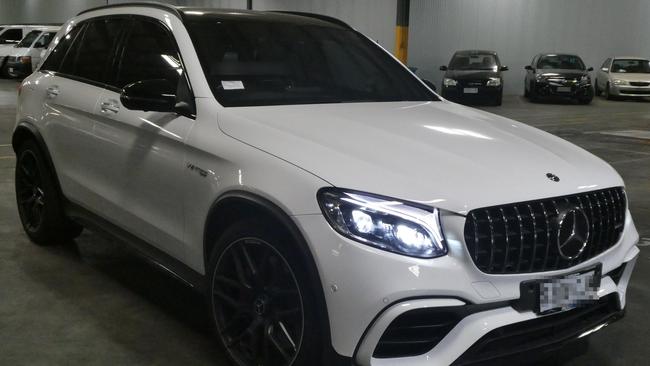 This Mercedes Benz is among more than $27m worth of cars, homes, watches and cash allegedly linked to Operation Ironside. Picture: SA Police.