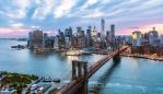 Aerial of lower Manhattan skyline and Brooklyn bridge at dusk, New York, USA
credit: Matteo Colombo

escape
26 september 2021
cover story why we travel