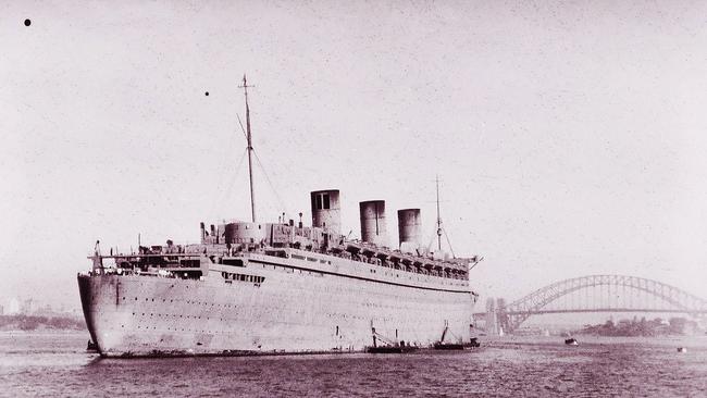 The Queen Mary in Sydney Harbour in WWIIPicture: SUPPLIED