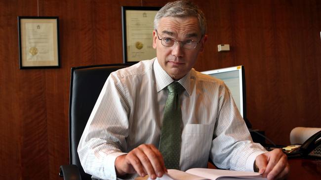 Victorian Treasurer John Lenders in his office in Melbourne, on the eve of delivering the state budget to parliament.