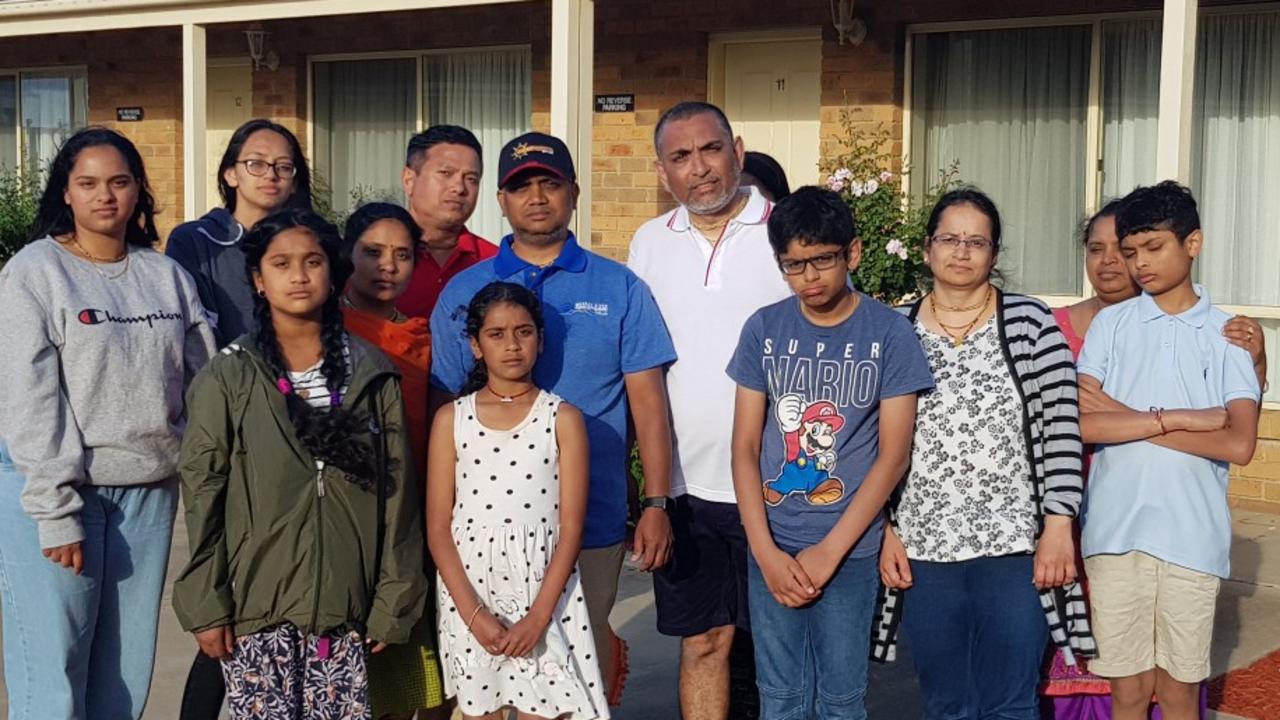 The family were stranded in NSW after mistakenly crossing the border while day tripping on the Murray River