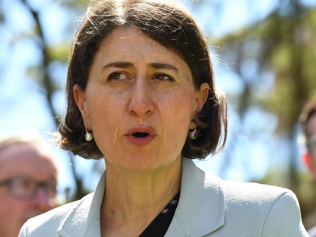 NSW Premier Gladys Berejiklian has appeared alongside the Prime Minister in flood-hit areas at Wauchope. Picture: NCA NewsWire / Jeremy Piper