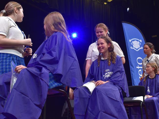 Year 12 students at Loreto College 'Rocked the Chop' for the Cancer Council's Ponytail Project.