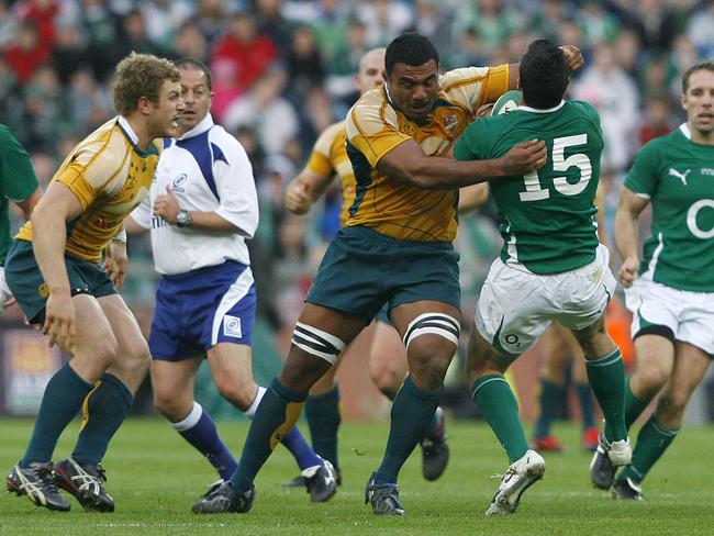 Will the nipple line rule eradicate high tackles, like this from Australia's Wycliff Palu on Ireland's Robert Kearney?