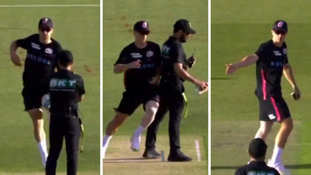 Banned BBL star’s vile sledge after intimidating umpire