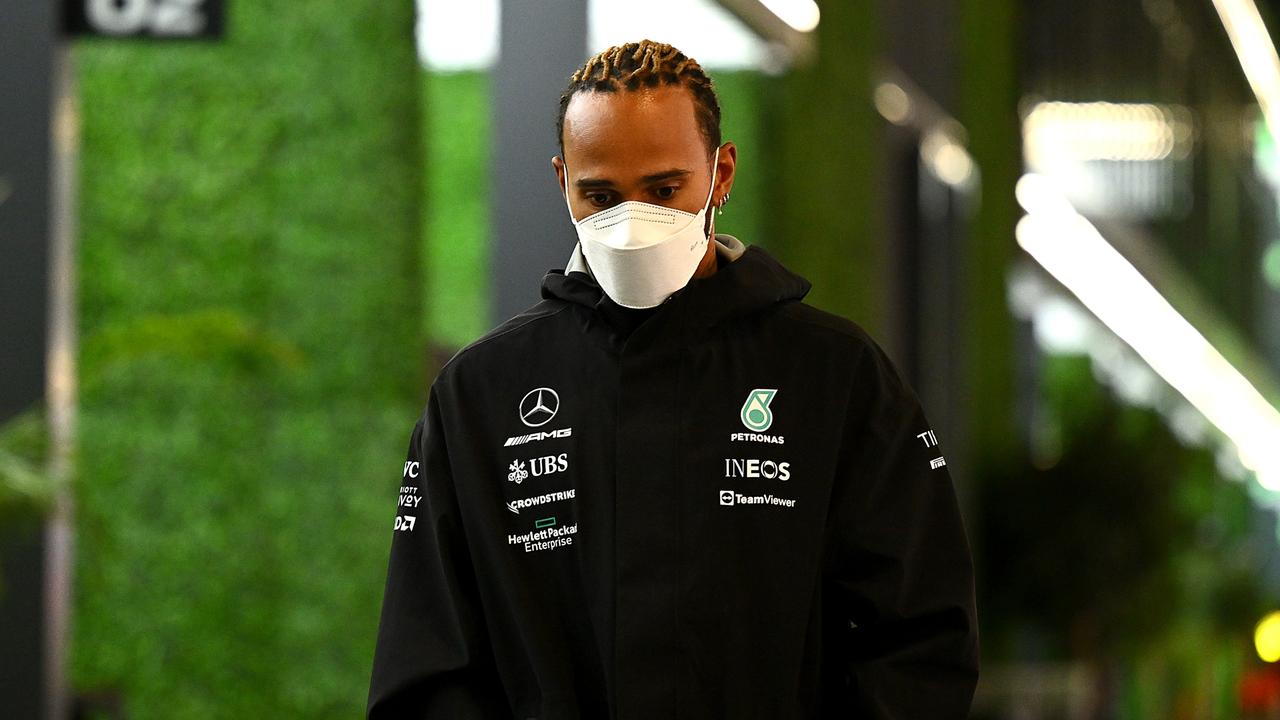 Lewis Hamilton struggled in the Saudi Arabian GP qualifying. (Photo by Clive Mason/Getty Images)