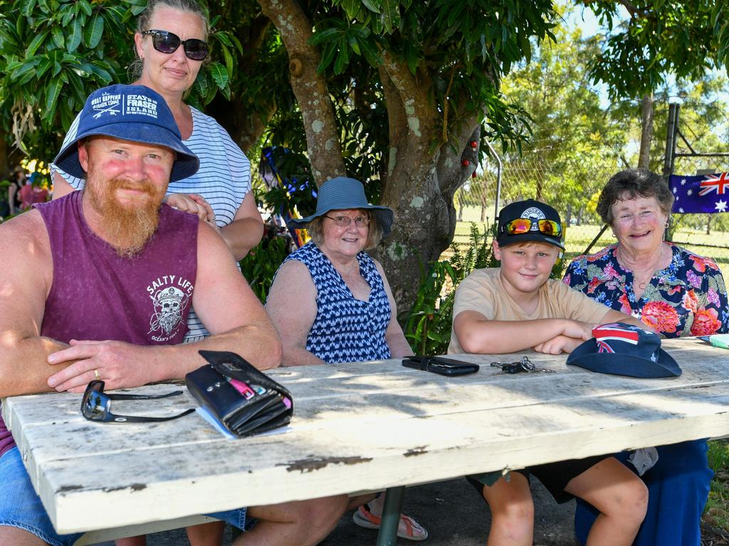 Australia Day at Casino Mini Railway are: Darby, Kylie Seth and Beverly Hendley with Sue Kennedy all from Casino.