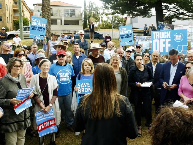 The hearing at the site of the redevelopment. Picture: John Appleyard