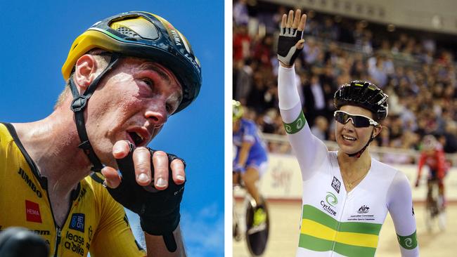 Australian cyclist Rohan Dennis and Melissa Hoskins. Photos by Miguel MEDINA and Brenton Edwards.