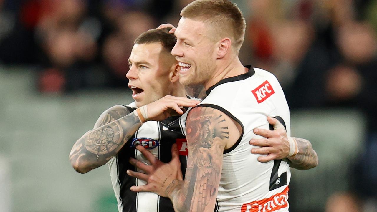 Jamie Elliott (left) and Jordan De Goey have been in superb form in recent weeks.