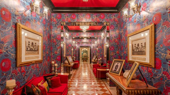 The vibrant wallpapers and use of velvet and leather make Rajmahal Palace an unforgettable building.