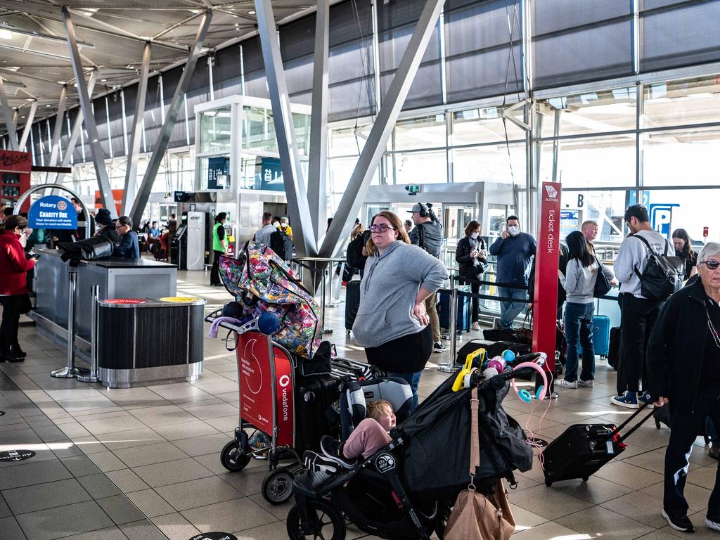 Travellers have encountered more airport disruption on the first day of the winter school holidays. Picture: NCA NewsWire / Flavio Brancaleone