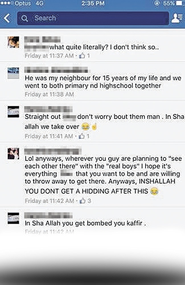 Some of the Islamic convert’s Facebook messages.