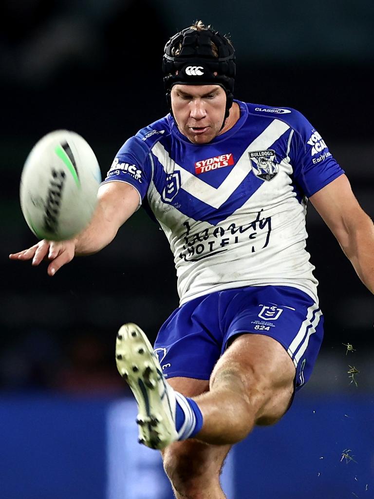 Bulldogs superboot Matt Burton says Cleary’s kicking game is ‘more precise than me’. Picture: Matt King/Getty Images