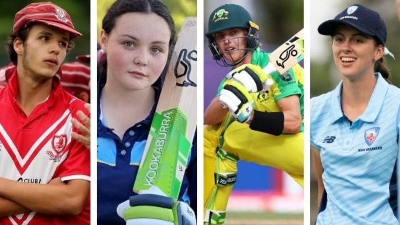 Young cricketers limbering up to represent their state with pride.