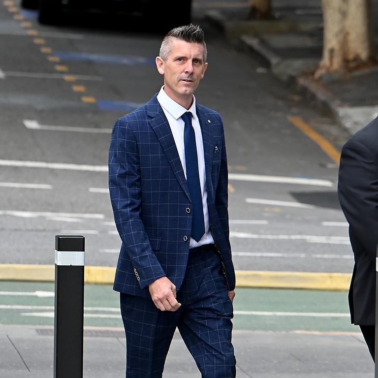 Lee Lovell arrives at the Brisbane Supreme Court. Picture: John Gass