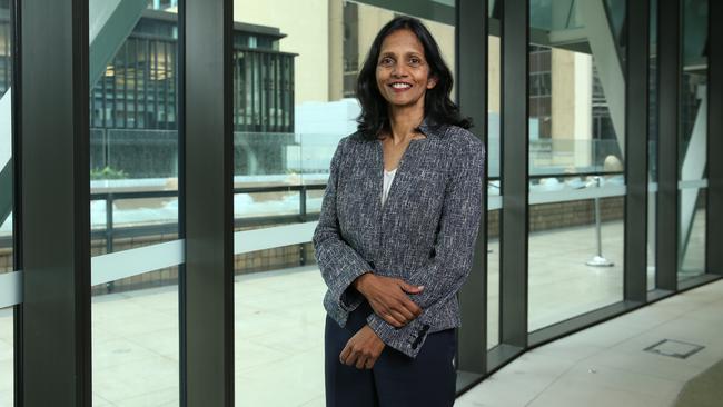 Macquarie CEO Shemara Wikramanayake at the group’s Martin Place headquarters in Sydney after announcing the latest financial results. Picture: Britta Campion