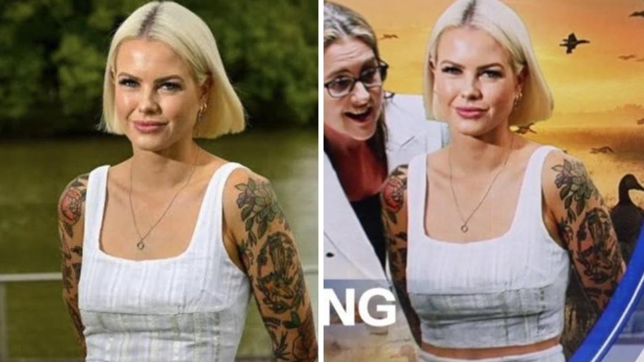 Victorian MP Georgie Purcell criticised Nine News for “sexist” image editing to make her outfit more revealing and her breasts larger. Nine later apologised, blaming AI photo editing in Photoshop. Picture: Darren Howe/Nine News