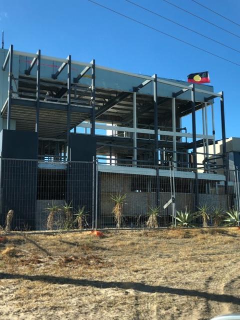 The building under construction at Carrickalinga.