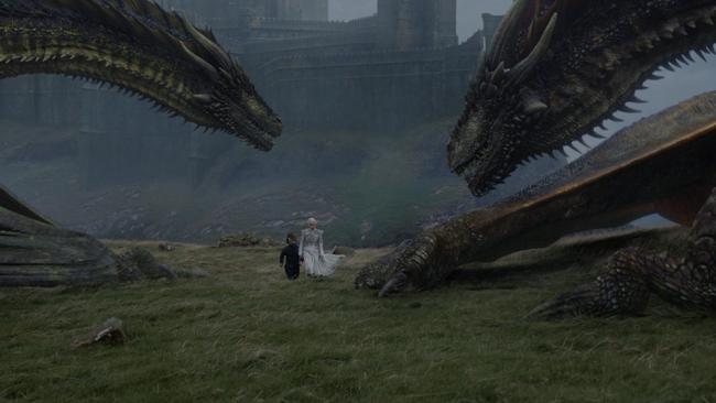 Daenerys takes the kids on an outing, despite Tyrion’s warning. Picture: Foxtel