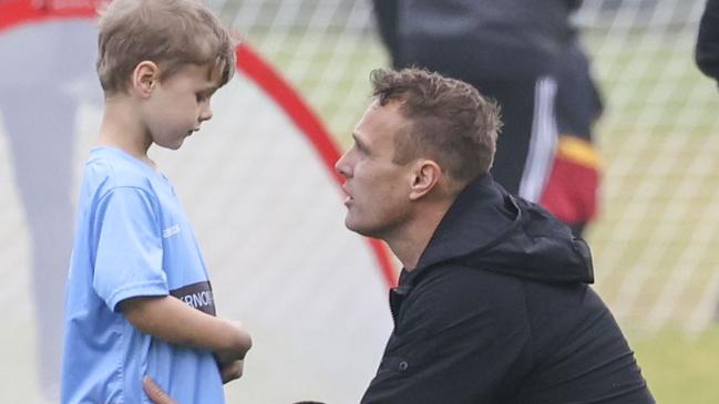 Matt Shirvington enjoying time with his son Lincoln ahead of his expected announcement as the new Sunrise host. Picture: MEDIA-MODE.COM