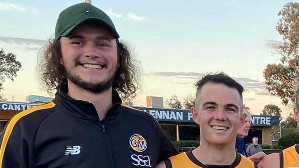 Lucas Conlan (left) has helped the Albury Tigers to make the grand final. Picture: Albury Tigers Football Netball Club.