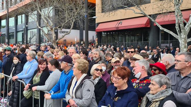 South Australians gathered at Parliament House. Picture: Andrew Hough
