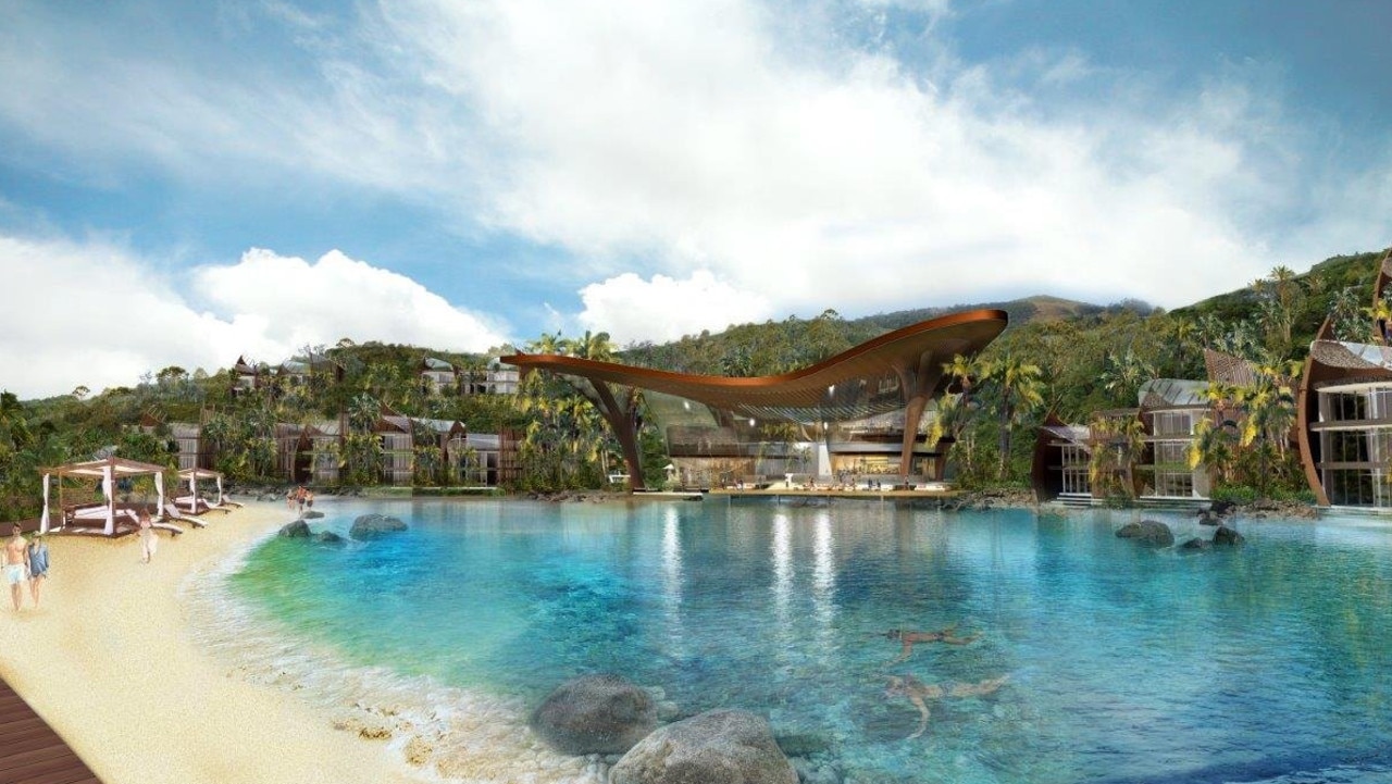 Artist Impression of the Lagoon pool at the new look Lindeman Island.