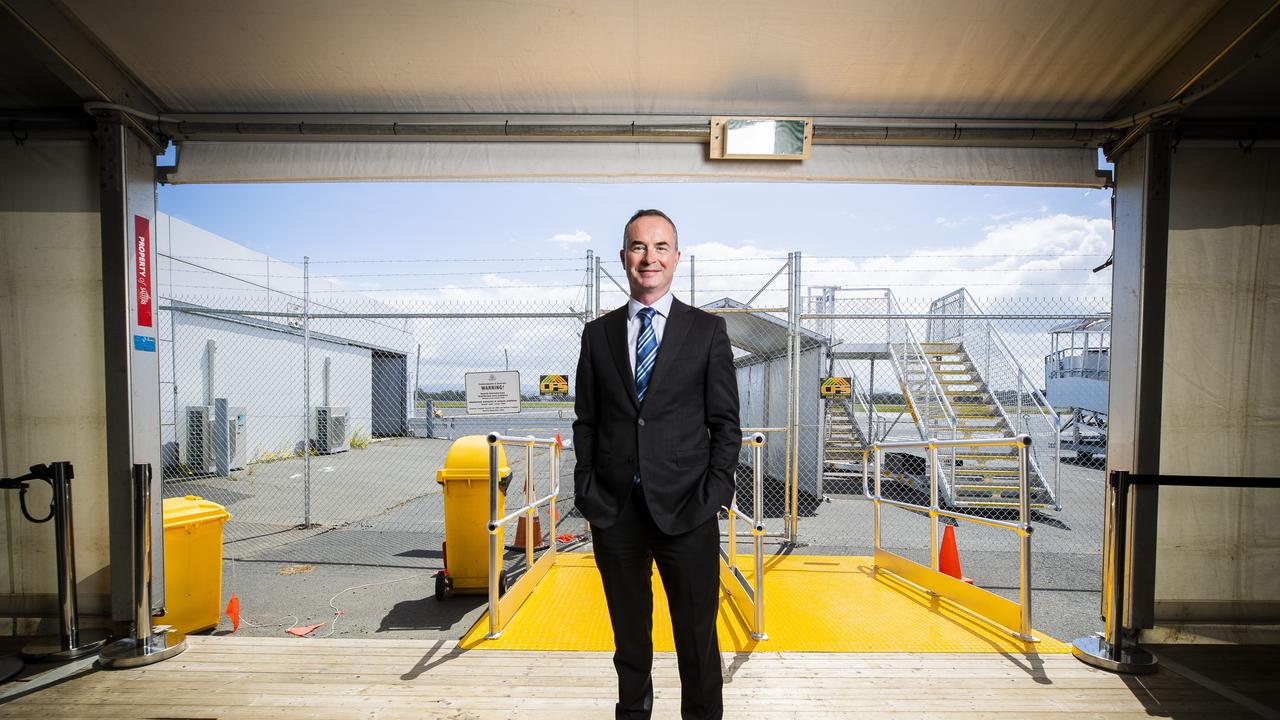 Chief Executive Officer at Hobart Airport, Norris Carter in the new facility for arriving passengers. Picture: Richard Jupe