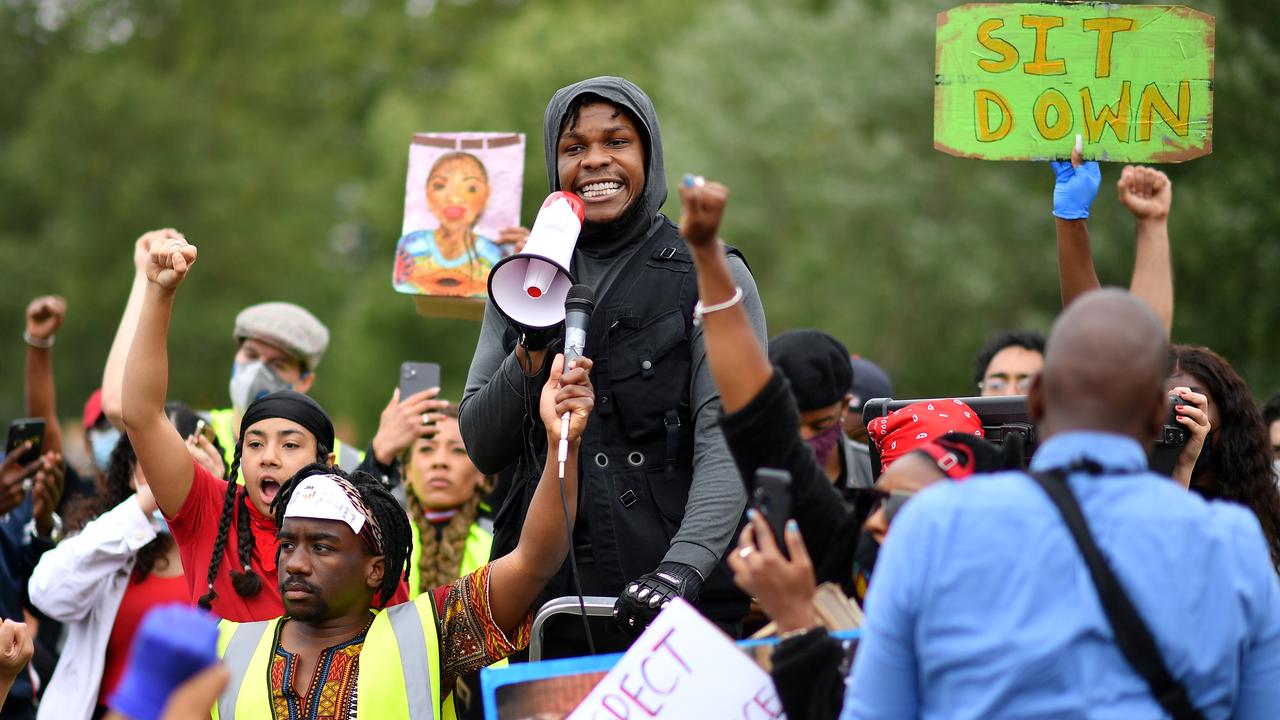 ‘Black lives have always mattered,’ Boyega told demonstrators in Hyde Park. Picture: Justin Setterfield/Getty Images