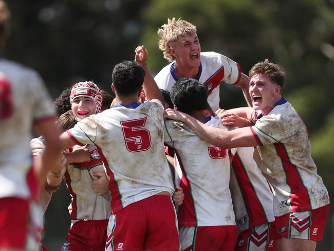 Laurie Daley Cup grand final,Colts celebrate Monaro Colts vs Northern Tigers at Cessnock Sportsground, Sunday 24th Mach 2024.pic Sue Graham