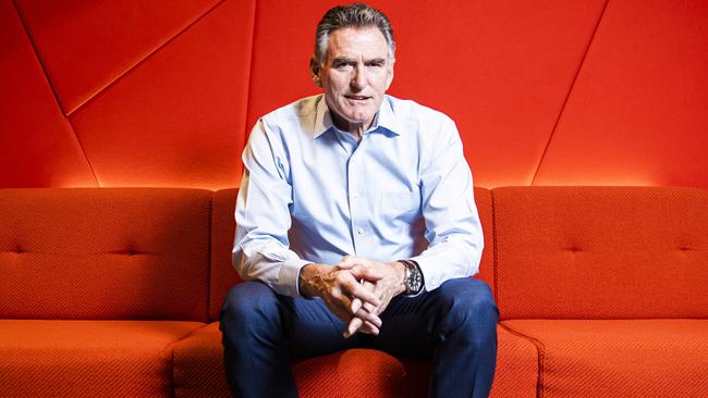 NAB, led by Ross McEwan, has reported a sharp jump in annual profit to $6.56bn, rounding out the latest bank reporting season. Picture: Aaron Francis/The Australian