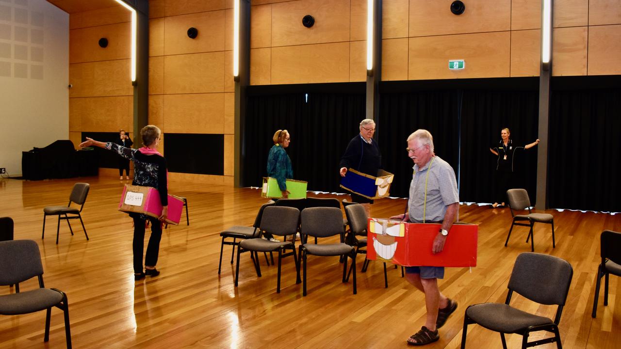 Seniors Road Trip to Road Safety, Somerset Civic Centre, Esk. March 25, 2021. Photo: Hugh Suffell.